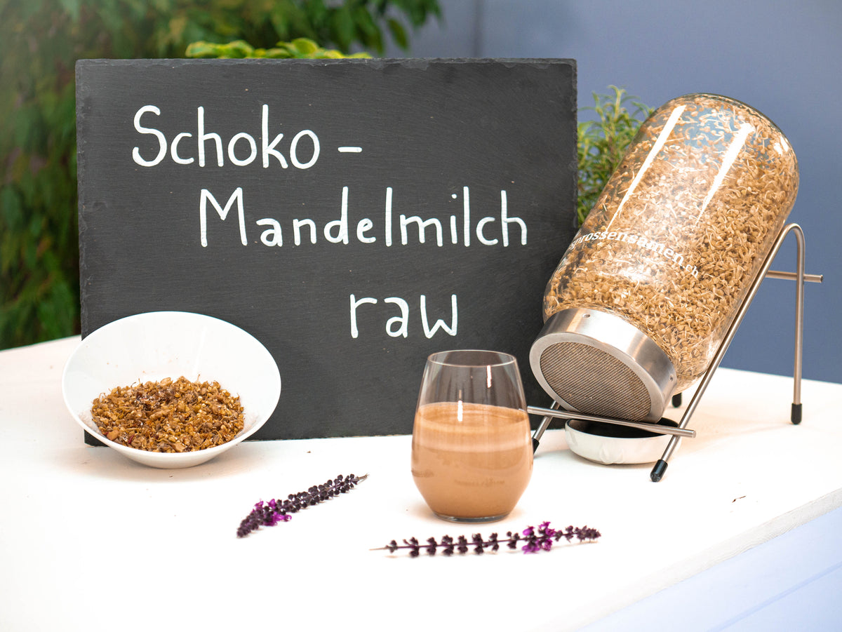 Mandel- Schoko Milch/ Drink raw – sprossensamen.de