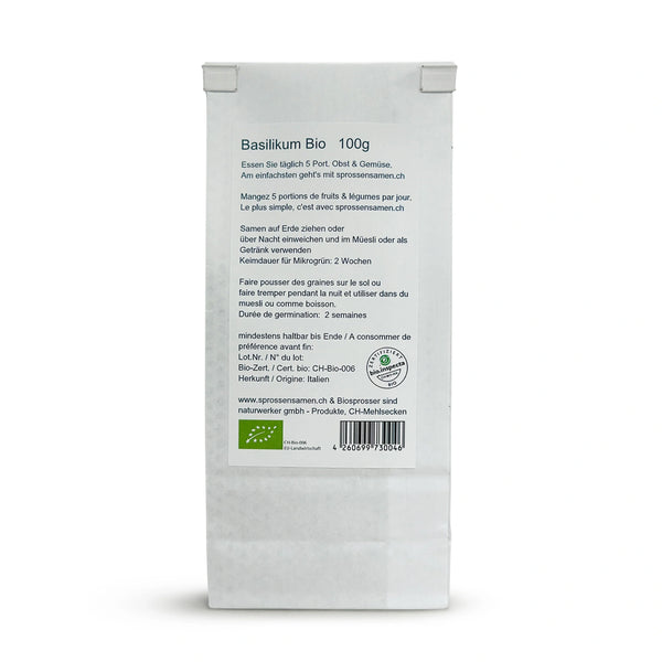 Basilikum grün Bio sprossensamen