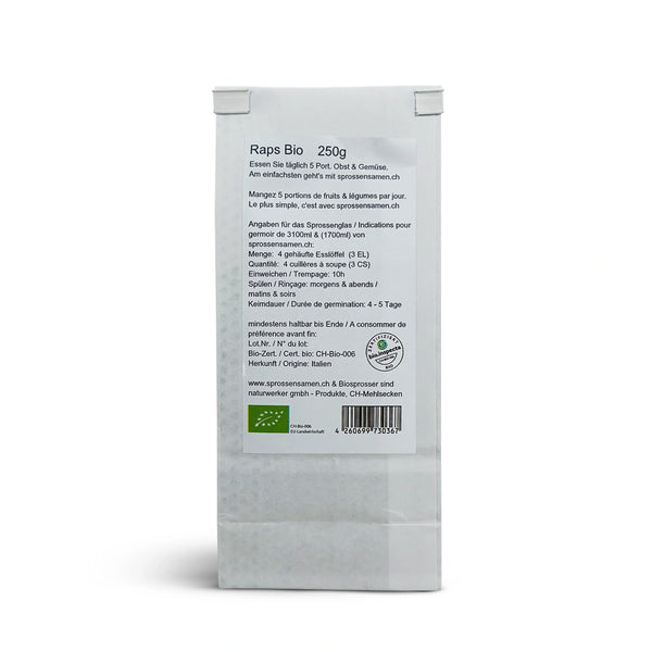 Raps Bio Sprossensamen