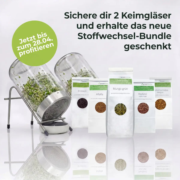 Stoffwechsel-Bundle – 5 Bio-Sprossensamen, die deinen Stoffwechsel natürlich anregen