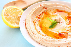 Lupinen Sprossen Hummus mit Lupinen Sprossen