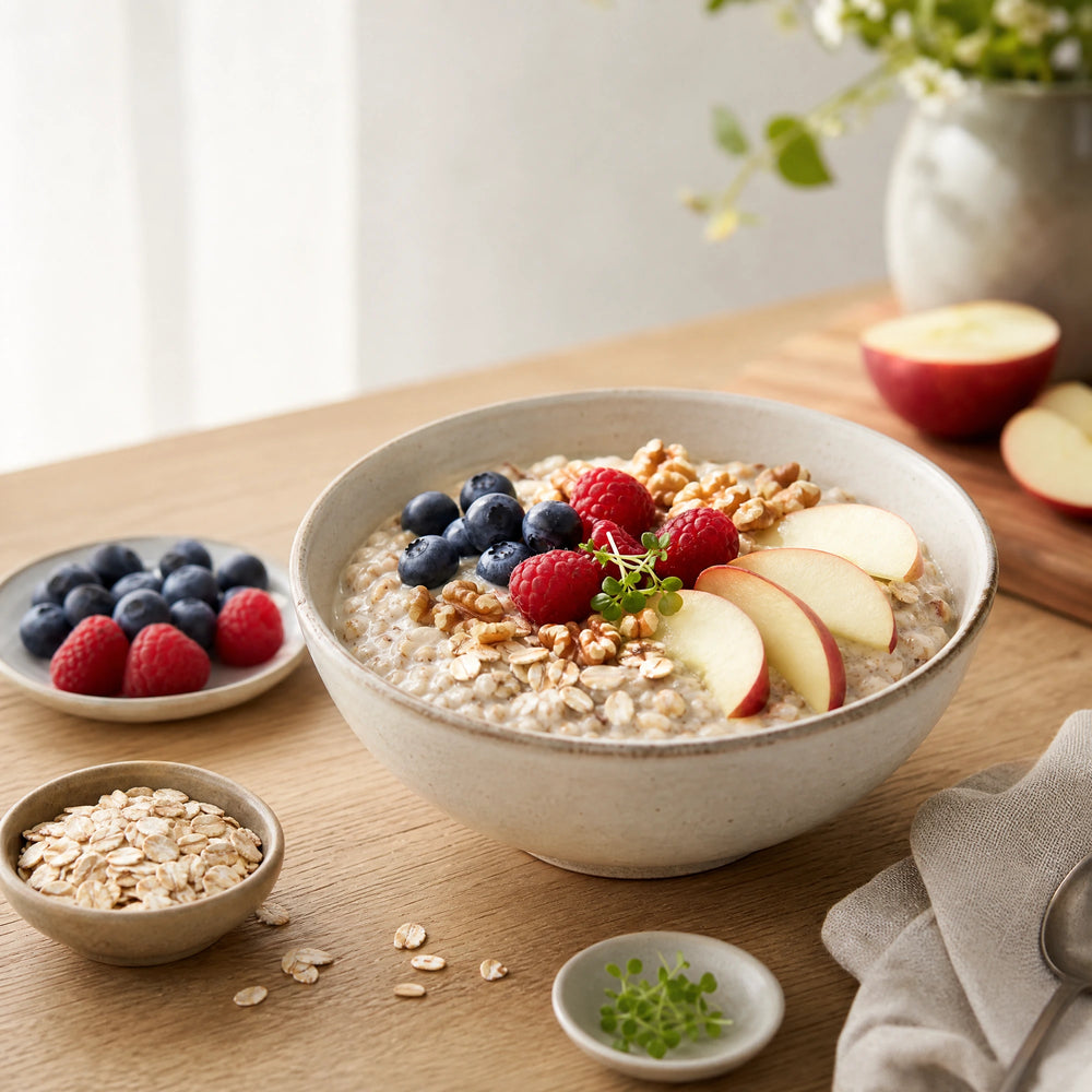 Glykämischer Index – Food-First-Bild für Inhaltsabschnitt 1; natürliche Mahlzeit mit Lebensmitteln und Sprossen