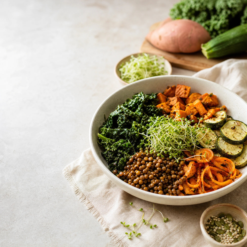Verdauung anregen – Food-First-Bild für Inhaltsabschnitt 1; natürliche Mahlzeit und Alltagsroutine