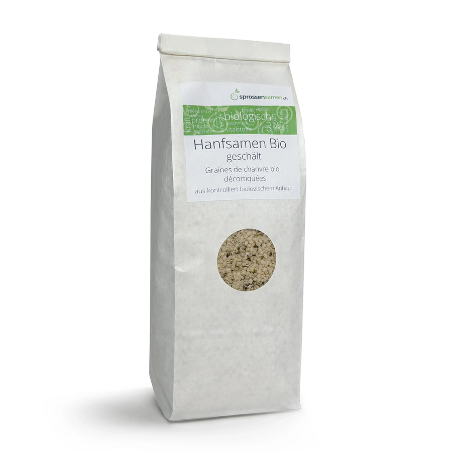 Graines de chanvre décortiquées biologiques 500 g 