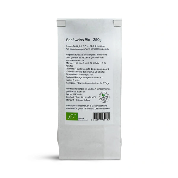 Senf weiss, Bio Sprossensamen 250g