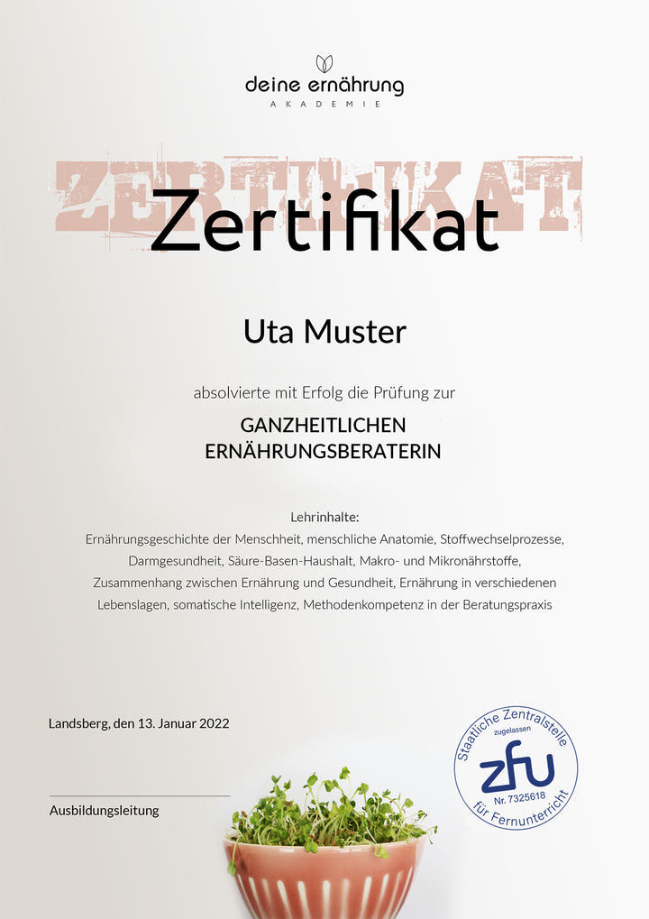 Abschluss und Zertifikat